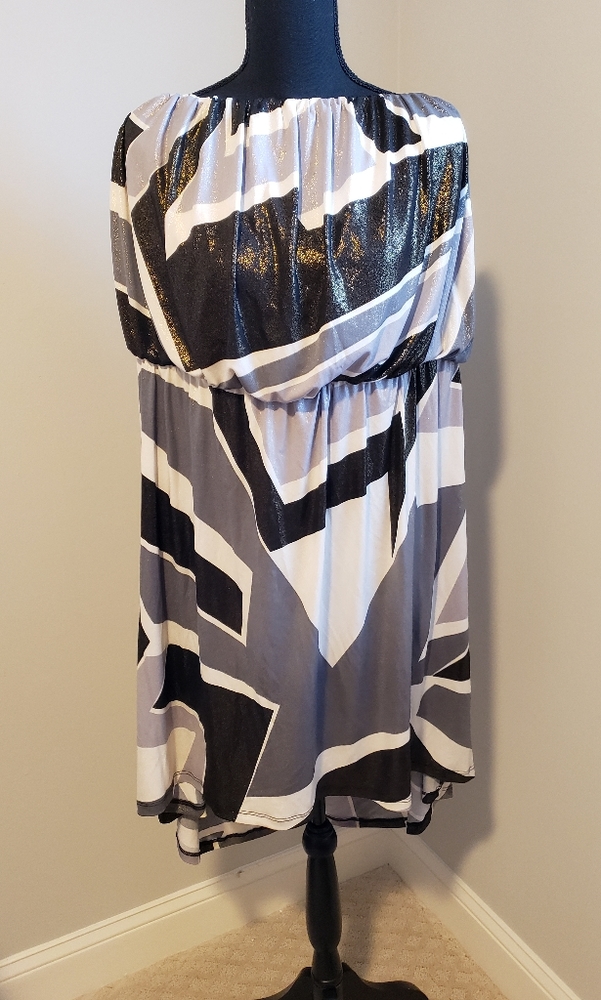 Black/White/Gray Party Dress